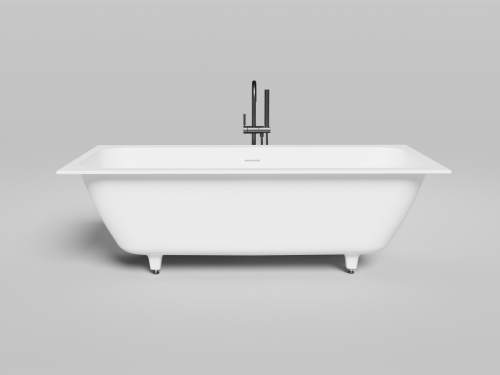 Ванна из литьевго мрамора Salini ORLANDA 103312M 180х80 встраиваемая прямоугольная с ножками